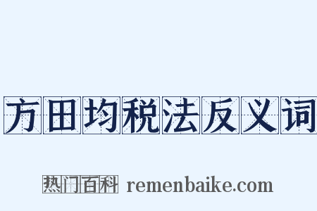 方田均税法反义词是什么意思的图片